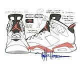 Tinker Hatfield signed Nike Air Jordan 6 8x10 photo COA proof autograph STAR