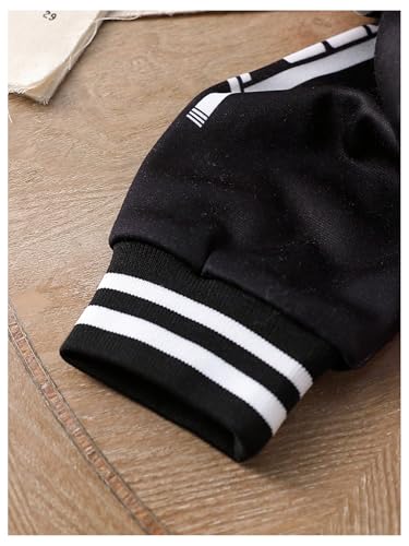 SOLY HUX Toddler Boy's Varsity Jacket Letter Graphic Color Block Long Sleeve Motorcycle Jacket Outerwear4