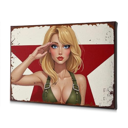 Toile de bain decorative Salut drapeau cadre decoration murale d'interieur