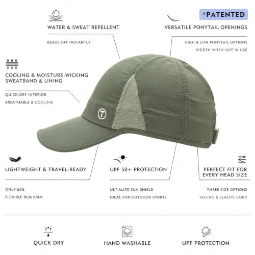 Image of TOP-EX UPF 50+ Cooling High Ponytail Baseball Cap for Women