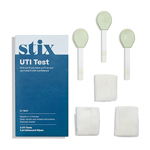 Stix Uti Test Kit | Test For Utis With Instant Results | Accurate & Easy To Use | 3 Tests & 3 Ph-Balanced Wipes #TOP7
