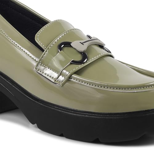 Image of JM LOOKS Women's Stylish Loafers Chunky Sole for Slip On Casual Shoes for Work & Office