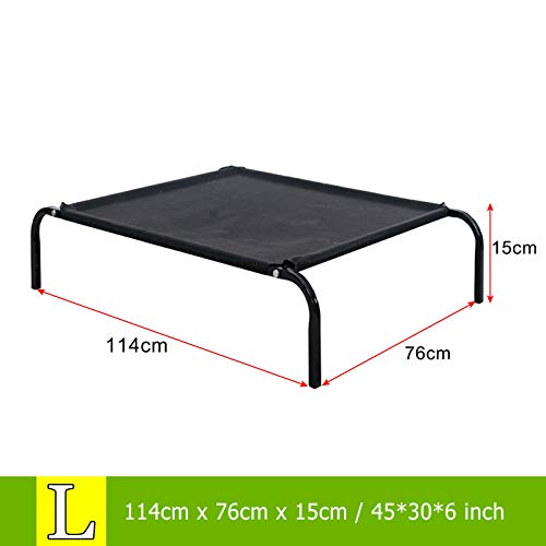 Royalswill Metal Frame Elevated Dog Bed Portable Raised Pet Cot With Washable And Breathable Mesh No-Slip Rubber Feet For Indoor & Outdoor Use 114X76X15Cm - 2