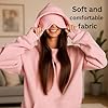 Comfort Airplane Mode Travel Hoodie，Travel Hoodie with Eye Mask，Wearable Blanket Sweatshirt for Adults Men Women Sleep (UK, Alpha, 3XL, Regular, Regular, Black top) #5