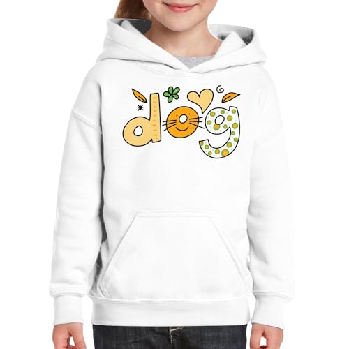 Sweat à capuche enfant chien mignon en coton premium
