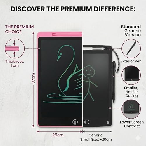 Image of 16 Inch LCD Writing Tablet with Stylus Pen, Colorful Screen Magic Slate Doodle Drawing Board Pad Kids - Random Color