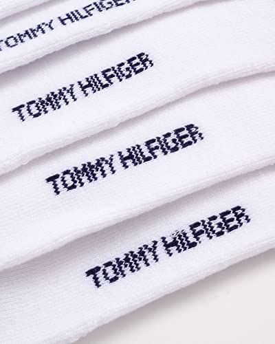 Tommy Hilfiger Men's Athletic Socks - Cushion Quarter Cut Ankle Socks (6 Pack), Size Shoe Size: 7-12, White Stripe #TOP4