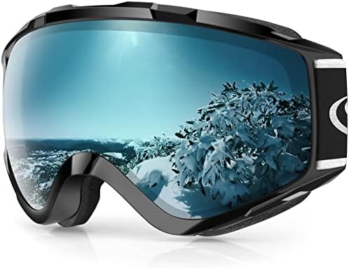 findway Ski Goggles, Skiing Goggles For Snowboard Jet Snow, For Women Men Ladies Youth Teen OTG Over Helmet Compatible, Anti-fog 100% UV Protection, Anti-glare Ski Goggles, For Skiing Snowboarding