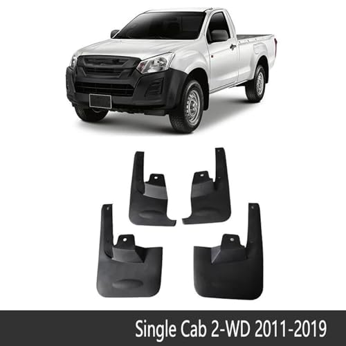 Evita salpicaduras con guardabarros Isuzu D-MAX 2011-2019 de instalación delantera trasera 2