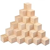 50 Packs Wooden Blocks for Crafts, 2 Inch Pine Wood Cubes, Wooden Cubes for Paint, Stamp, Decorate, DIY Projects and Personalized Gifts,by GNIEMCKIN.