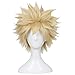 ColorGround Short Afro Fluffy Anime Cosplay Synthetic Wig (Blonde)