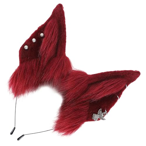 Serre-tête en fourrure oreilles de chat confortable pour costume