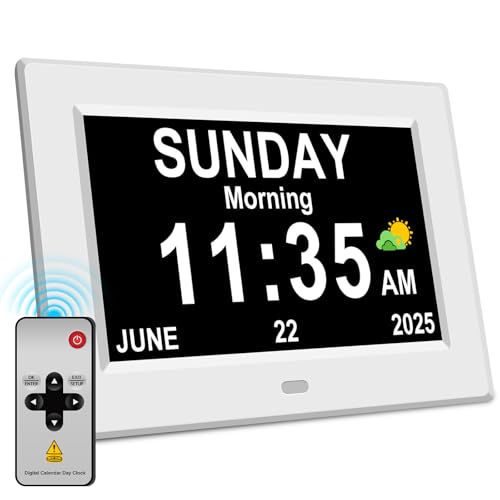 11'' Large Display Digital Clock for Seniors, Digital Calendar Alarm