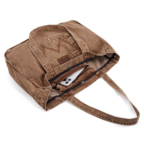 Image of Montana West Wrangler Denim Tote Bag for Women Purses for Work Travel Everyday