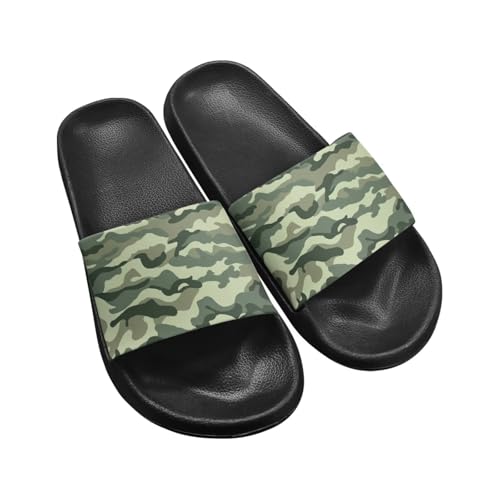 Biyeji - Sandalias de ducha con puntera abierta, para verano, playa, piscina, baño, jardín, casa, 35-45, camuflaje, 44 EU