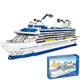 FULHOLPE Technology Cruise Ship Building Blocks Set, MOC Boat Molecular of The Seas Model Bricks Construction Toy - 2428 Pieces