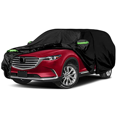 Waterproof Car Cover Replace for 2006-2024 Mazda CX-9, 6 Layers All Weather Custom-fit All Weather Car Covers with Zipper Door & Windproof Bands for Sun Snow Rain Dust Protection (CX-9) by sportuli - Used condition - US$35.07