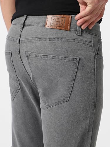 Image of Urbano Fashion Men's Regular Fit Mid Rise Washed Jeans Stretchable