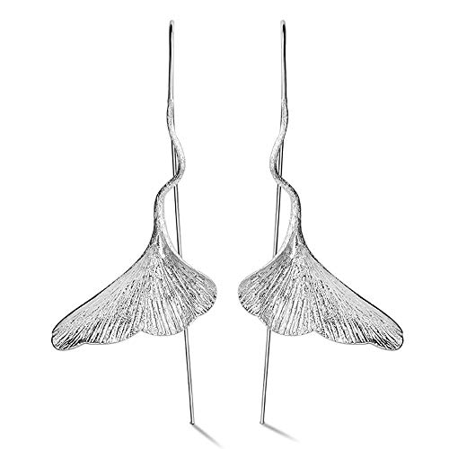♥ Regalo para Navidad♥ JIANGYUYAN S925 Pendientes colgantes de plata esterlina Pendientes...