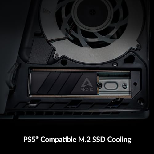 ARCTIC M2 Pro - Heatsink cooler for M.2 2280 SSD, with ARCTIC TP-3 thermal pads, compatible with PC & PS5, for dual and single-sided SSDs - Black - Image 2