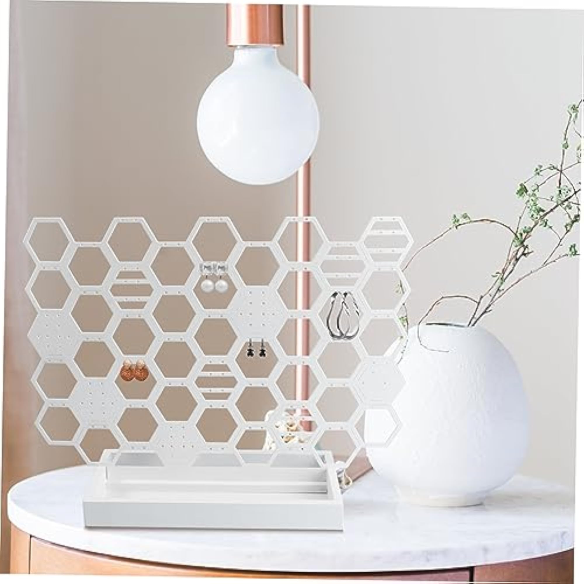 Honeycomb Design Earring Hanger Rack for Organized Display