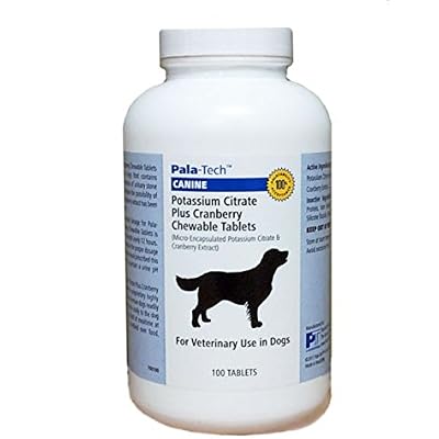 Dog UTI Treatment - Potassium Citrate Plus Cranberry Supplement for Dogs 100 Chewable Tablets for Urinary Tract Infection & Bladder Stone Prevention, Canine Incontinence Support Made in USA