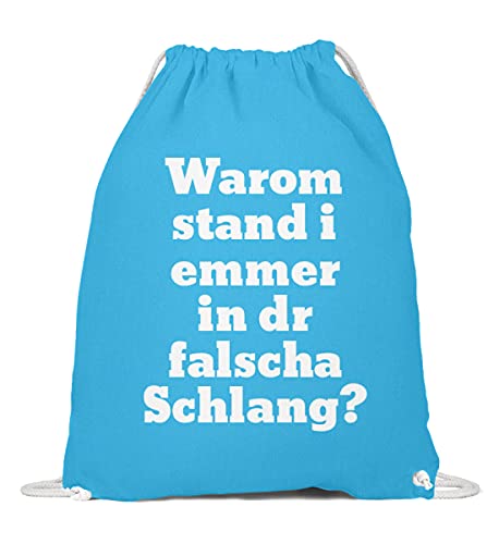 Sac de gym en coton Souabe Bleu surf 37cm-46cm sac à dos à cordons léger