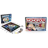 Hasbro Monopoly Banking Cash-Back Brettspiel; elektronischer Kartenleser; Cash-Back Bonus; bargeldloses Zahlen; Scan-Technologie; ab 8 Jahren & Hasbro Monopoly für schlechte Verlierer Brettspiel