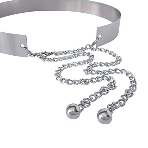 Live It Style It Womens Full Metal Waist Mirror Gold Silver Plate Waistband Belt #TOP3