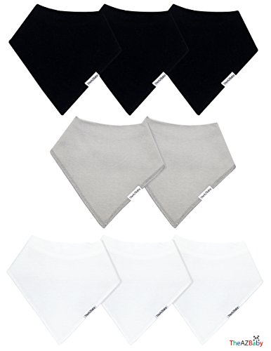 Theazbaby Baby Bandana Drool Bibs 8 Pack Baby Bibs For Boys, Girls, Unisex Basic Colors #TOP1