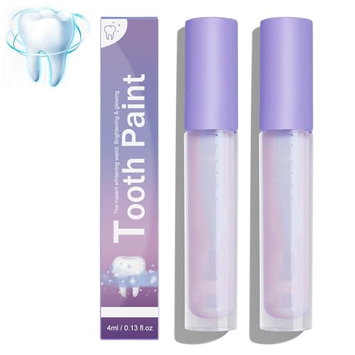 Teeth Whitening Pen 2 Pack - Teeth Gloss Pens for Tooth Stain Removal - Tooth Whitening Gel Pens with Purple Essence