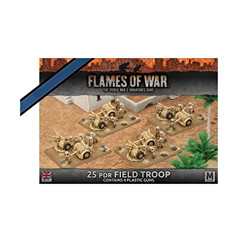 25 PDR Field Troop – 4 Plastic Guns Model Kit