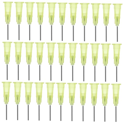 FUNOMOCYA 100pcs Dispensing Needle Replacement Needle Industrial Dispensing Accessories Tip Replacement Needle 20g Replacement Dispensing Tips Tip Needle 20g Needle Tips Plastic Yellow