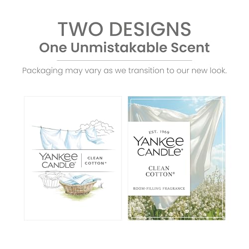 Yankee Candle Clean Cotton Signature Medium Pillar Candle, 14.25oz, White by Yankee Candle - Image 8