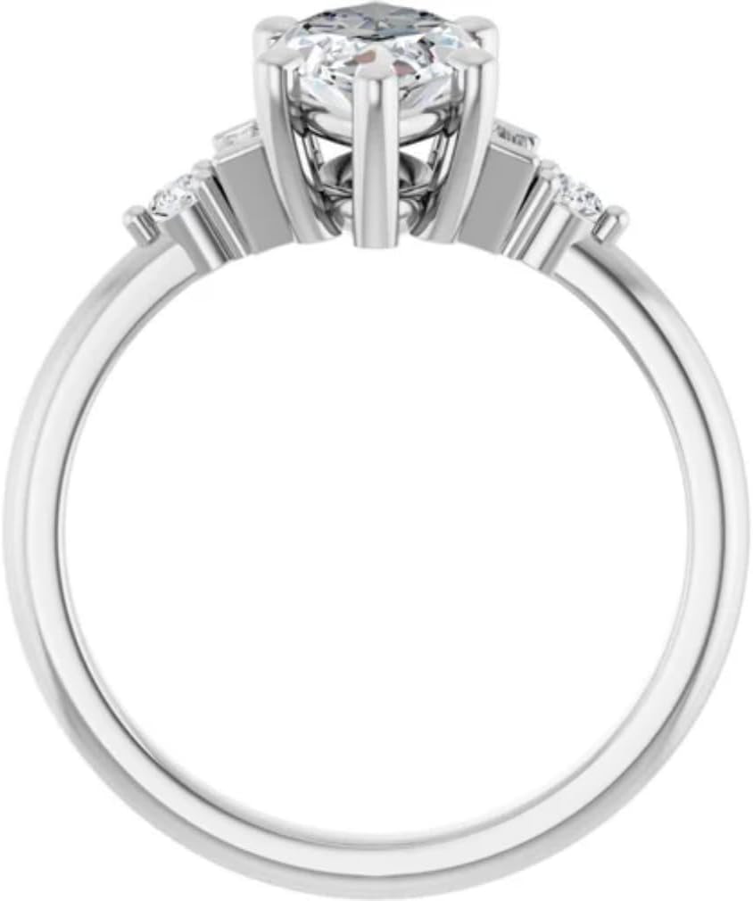 4-5 CT Moissanite Wedding Ring for Women | Solitaire Bridal Engagement Ring for Gifts | 925 Sterling Silver, 10K/14K/18K Solid Gold & Size 4-12