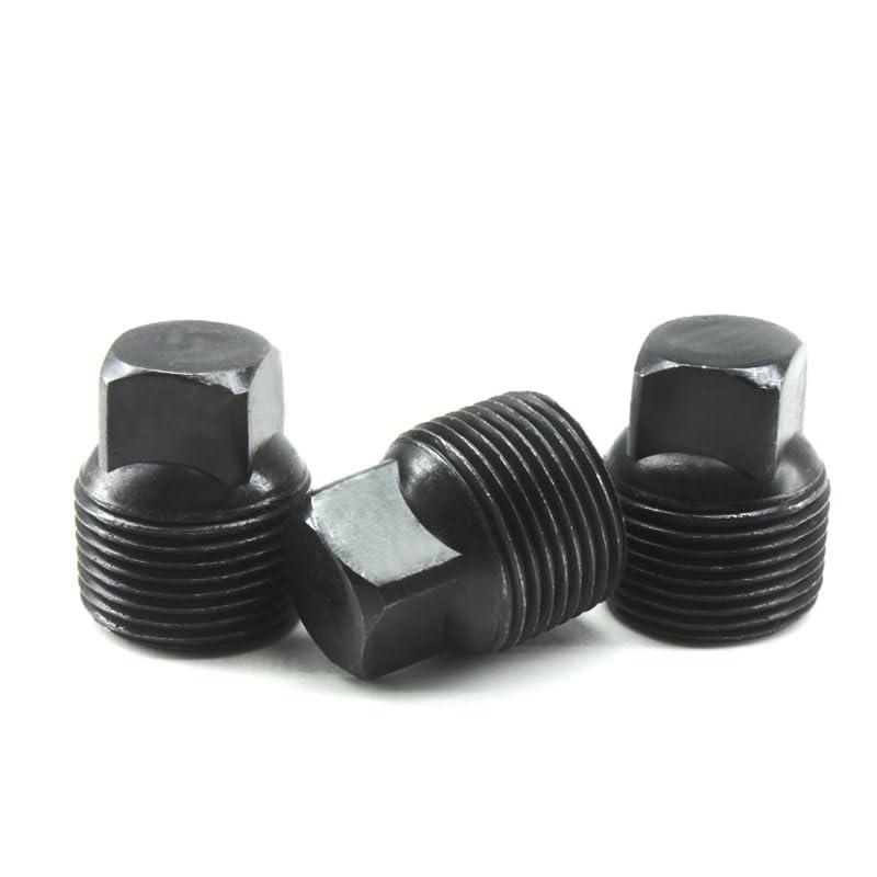 1pcs NPT2 Square Head Plunger Screw External Quadrilateral Drive Solid Male Bolt Oil Pipe Seal Fastener Plug Carbon Steel
