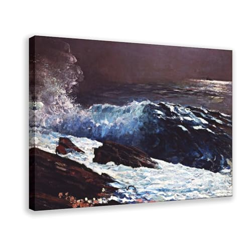 Impression sur toile Winslow Homer Sunlight on The Coast cadre suspendu déco salon 61x91