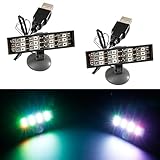 2 Stück Baustein-Leuchten, Farbe LED Licht Suchscheinwerfer, geeignet für Lego DIY Beleuchtung Baustein-Modelle, Konturleuchten Deko, kompatibel mit Mainstream-Bausteinen, (USB-Stecker & 70cm Kabel)