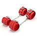 Sovyime Portable Exercise Spreader Bar with 4pcs Adjustable Straps, Restore Pilates Sports Aid Training Fitness Gear Pilates Aid Kit, Home Yoga Gym Kit (Black+Red Straps)