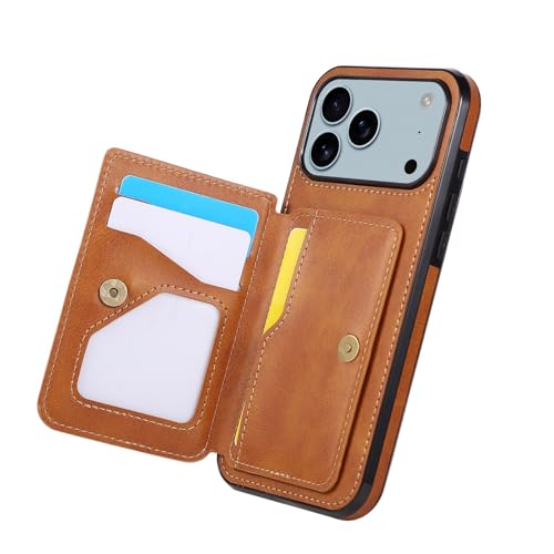 Étui iPhone 15 Plus rouge anti-rayure, housse portefeuille cuir fine à rabat - 3