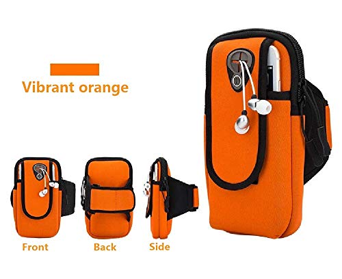 Universal Running Armband, Arm Cell Phone Holder Sports Armband For Running, Fitness And Gym Workouts, Compatible With Iphone X/8/7/6/Plus, Samsung Galaxy S9/S8/S7/S6/Edge/Plus & Lg, Orange #TOP4