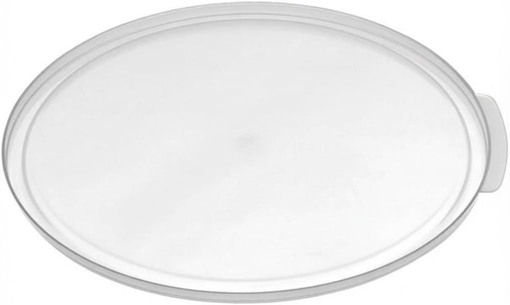 12-Pack Translucent Round Polypropylene Food Storage Container Lid, 6-8 Qt, 8 3/4 Inches, BPA Free, Dishwasher Safe