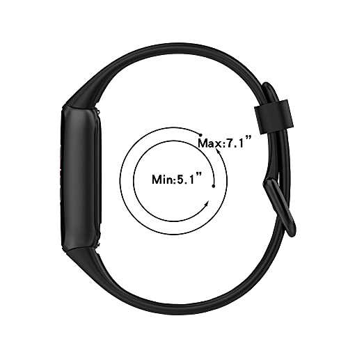 Lemspum Pulseiras de silicone compatíveis com pulseiras esportivas de substituição para Fitbit Luxe,