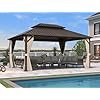   PURPLE-LEAF-12-X-16-Outdoor-Hardtop-Gazebo-Metal-Frame-Galvanized-Steel-Double-Roof-with-Curtains-and-Nettings-for-Patio-Desk-Backyard-Bronze