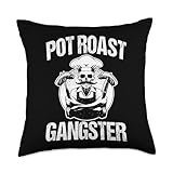 Funny Pot Roast Gangster Cooking Wear Slow Cooking Love Meat Throw Pillow