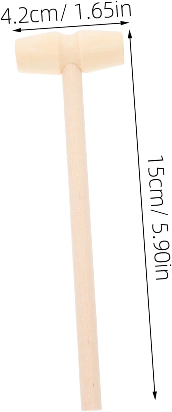 10pcs Mini Wooden Hammer Educational Beat for Boys Small Mallets Hand Eye Coordination and Grasping Skills Creative Pounding Play