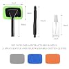 KVAEY Car Windshield Cleaning Tool, Microfiber Window Cleaner with 4 Washable Reusable Cloth Pad & Extendable Handle, Auto Glass Cleaning Kit with Spray Bottle for Glass Wiper