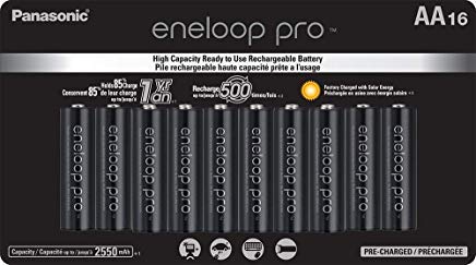 Panasonic BK-3HCCA16FA eneloop pro AA High Capacity Ni-MH Pre-Charged Rechargeable Batteries, 16 Pack