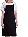 Bib Aprons-MHF Aprons-1 Piece Pack-2 Waist Pockets- New Spun Poly-commercial Restaurant Kitchen-(Black)