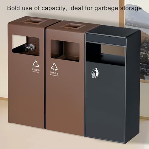 Outdoor Standing Ashtray - Commercial Cigarette Disposal Receptacle with Detachable Tray for Patios, Offices, Homes, Restaurants, and Public Spaces - Durable & Easy to Clean